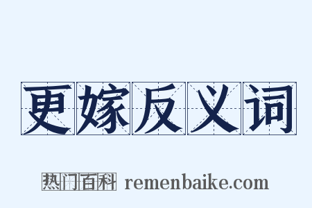 更嫁反义词是什么意思的图片